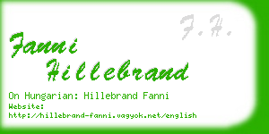 fanni hillebrand business card